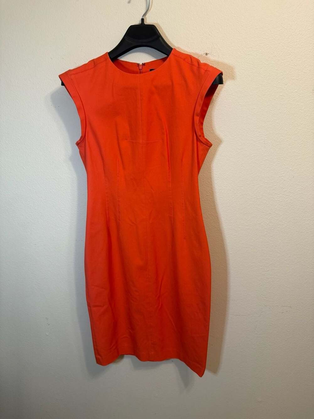 Banana Republic Orange Sleeveless Sheath Dress Size 6
